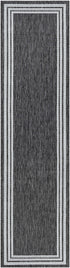 Coonamble Bordered Antrasit Outdoor Rug