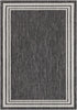 Coonamble Bordered Antrasit Outdoor Rug