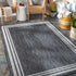 Coonamble Bordered Antrasit Outdoor Rug