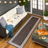 Coonamble Bordered Antrasit Outdoor Rug