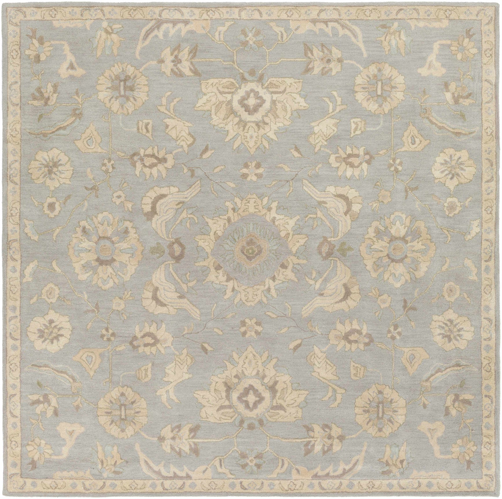 Copen Beige Floral Wool Rug