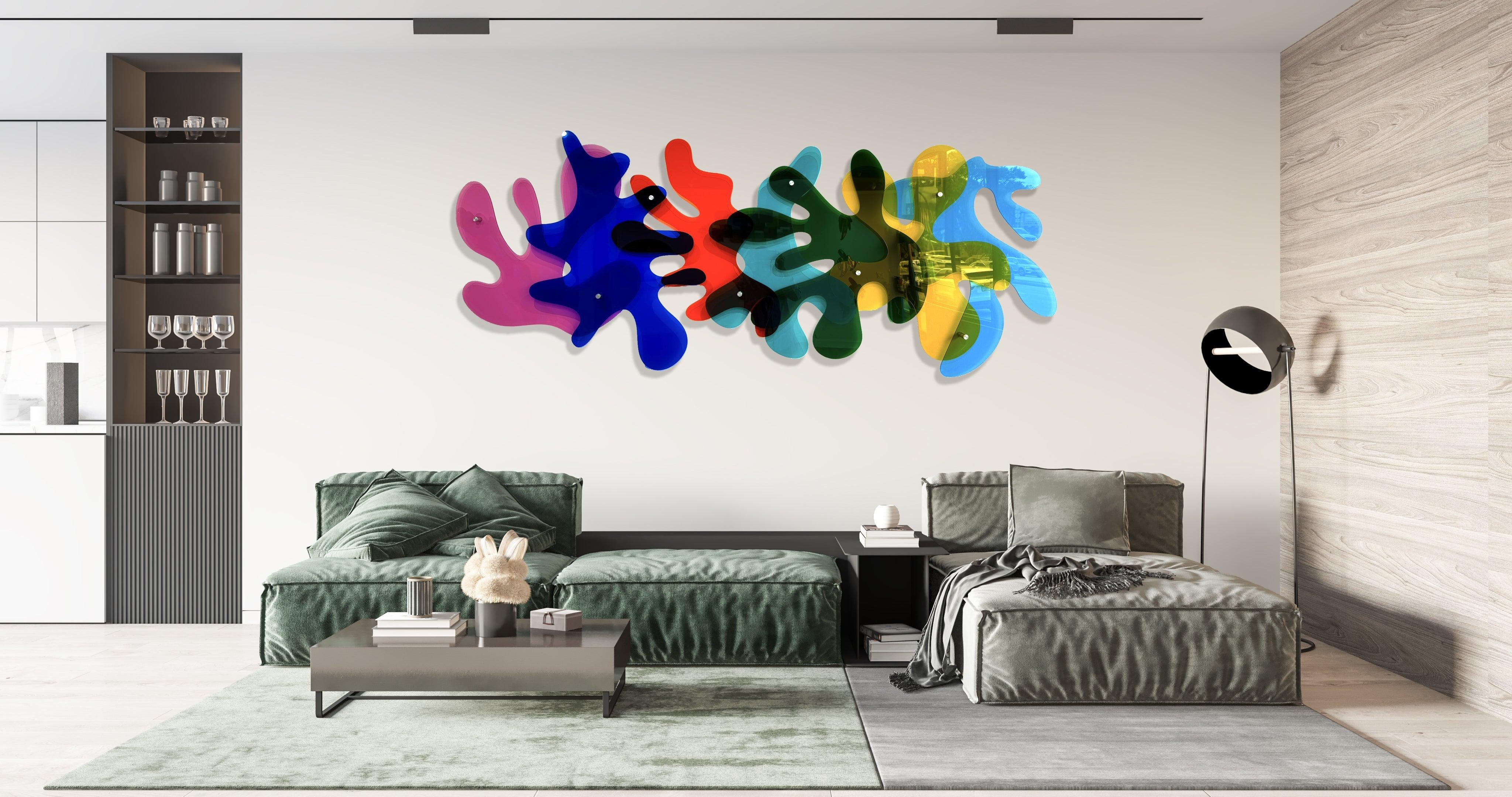 Corals Transparent Acrylic Art Wall Sculpture 3D Decor