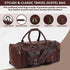 Vintage Dark Brown Traveller Duffle Bag