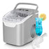 Kismile Ice Makers Countertop with Handle,8 Cubes in 6 Mins,Portable Ice Machine with Self-Cleaning for Home 58012RIM0