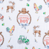 Country Boy Baby Giftset:  Baby Swaddle Blanket and Burp/Bib Combo