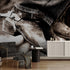Vintage Western Theme Wallpaper. Rustic Cowboy Sepia Wall Mural. #6748