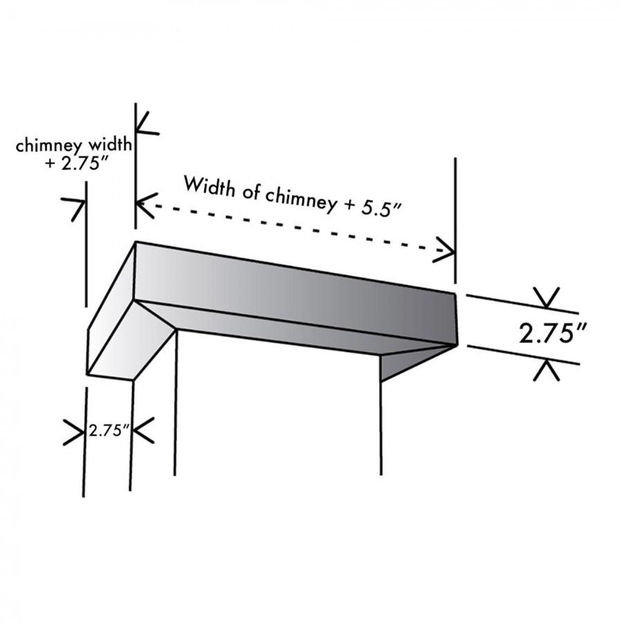 ZLINE Vented Crown Molding Profile 6 for Wall Mount Range Hood, CM6V-300W