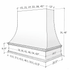 Wood Range Hood With Curved Front and Decorative Trim - 30" 36" 42" 48" 54" and 60" Widths Available