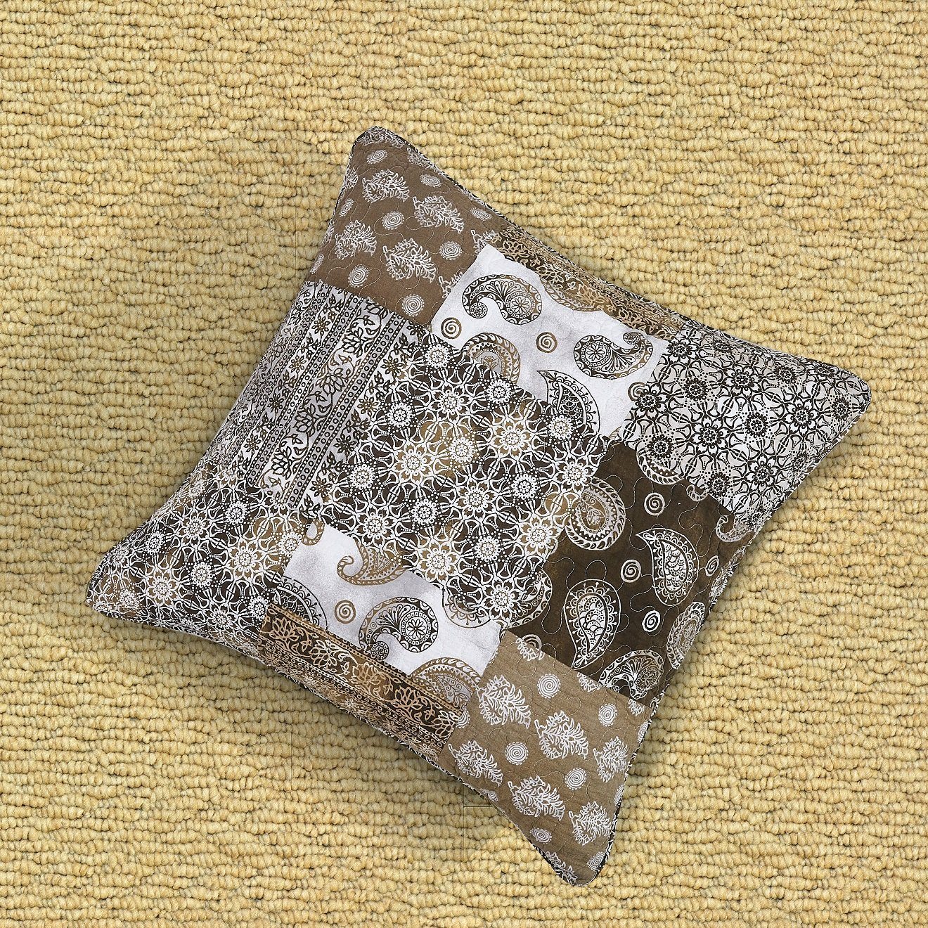 DaDa Bedding Bohemian Patchwork Moroccan Paisley Dreams Euro Pillow Sham Cover, 26