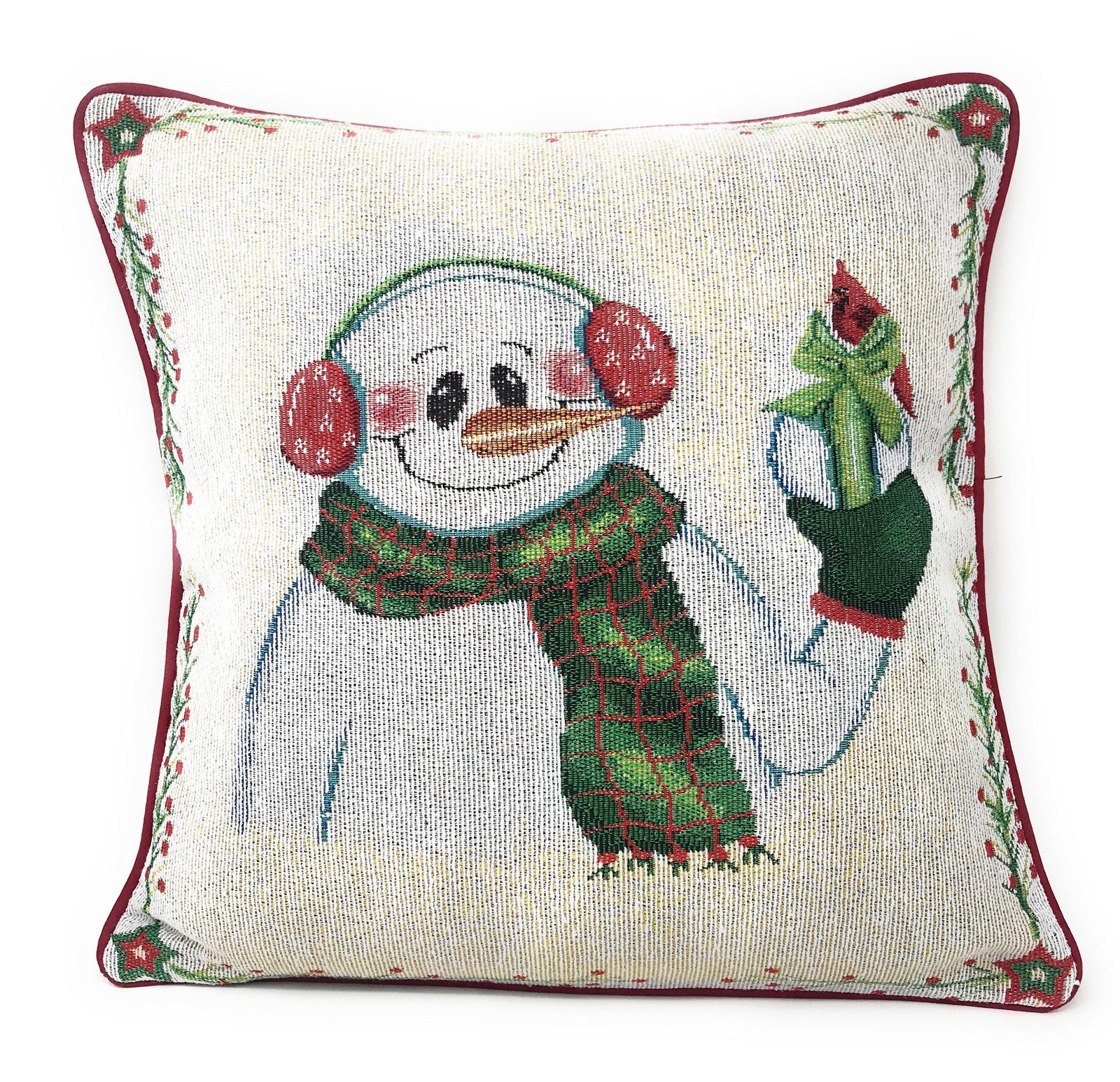 DaDa Bedding Magical Snowman Throw Pillow Cover Tapestry Cushion Cases 16