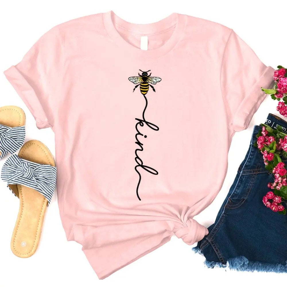 Inspirational Shirt – Bee Kind Script Tee