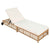 Outdoor Lounge Chair With 5 Position Backrest With Cushion And Wheels
