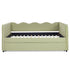 Gingham Daybed With USB Charging Port, Wave-Shaped Design