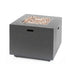 33" Outdoor Iron Square Propane Fire Pit - Brushed Brown