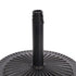 Black Rock Resin Outdoor Umbrella Base with Steel Support in Black Finish