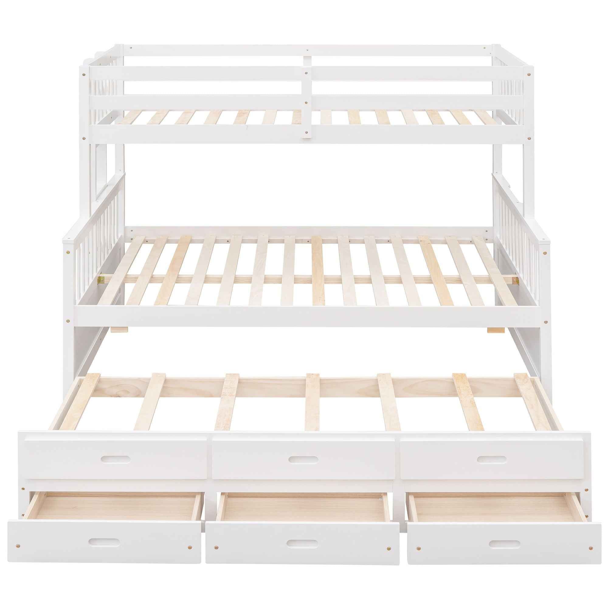 Bunk Bed With Twin Size Trundle And Drawers