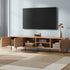78" TV Stand For TVs Up To 85" With Closed Storage, Living Room Entertainment Center - Natural Wood