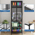 3D Printer Cabinet With Double Layer Filament Storage, T-Shaped Filament Bar, Noise Reducing And Dust Proof Design - Black