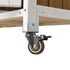 Foldable Outdoor Kitchen Island with Stainless Steel Top - Natural Wood