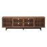 TV Stand For TVs, Entertainment Center With Closed Storage & Cable Management, Soft Closing Hinges - Walnut