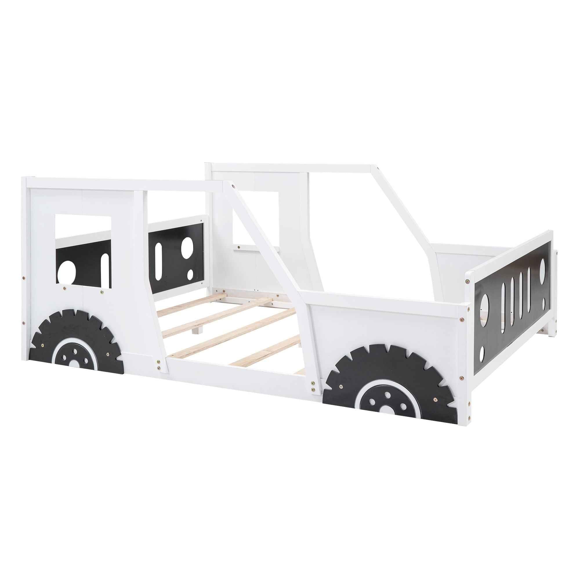 Classic Car Shaped Platform Bed With Wheels