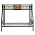 Modern Metal Bunk Bed With Dual Side Ladder And Metal Desig