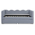 Gingham Daybed With USB Charging Port, Wave-Shaped Design