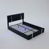 Upholstered Platform Bed Frame With Adjustable LED Headboard, USB C-Charging, Hydraulic Lift