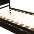 Platform Storage Bed With 2 Wheel Base Drawers