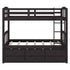 Bunk Bed With Trundle And Drawers, Arched Headboard And Footboard