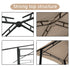 Outdoor Grill Gazebo With Double Tier Soft Top Canopy, Steel Frame, Bar Counters & Hook