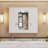 Wall Mounted Bathroom Cabinet With Mirror And 5 Shelves, Rectangular Design
