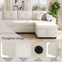 U-Shaped Sectional Sofa Bed With Storage And USB Ports