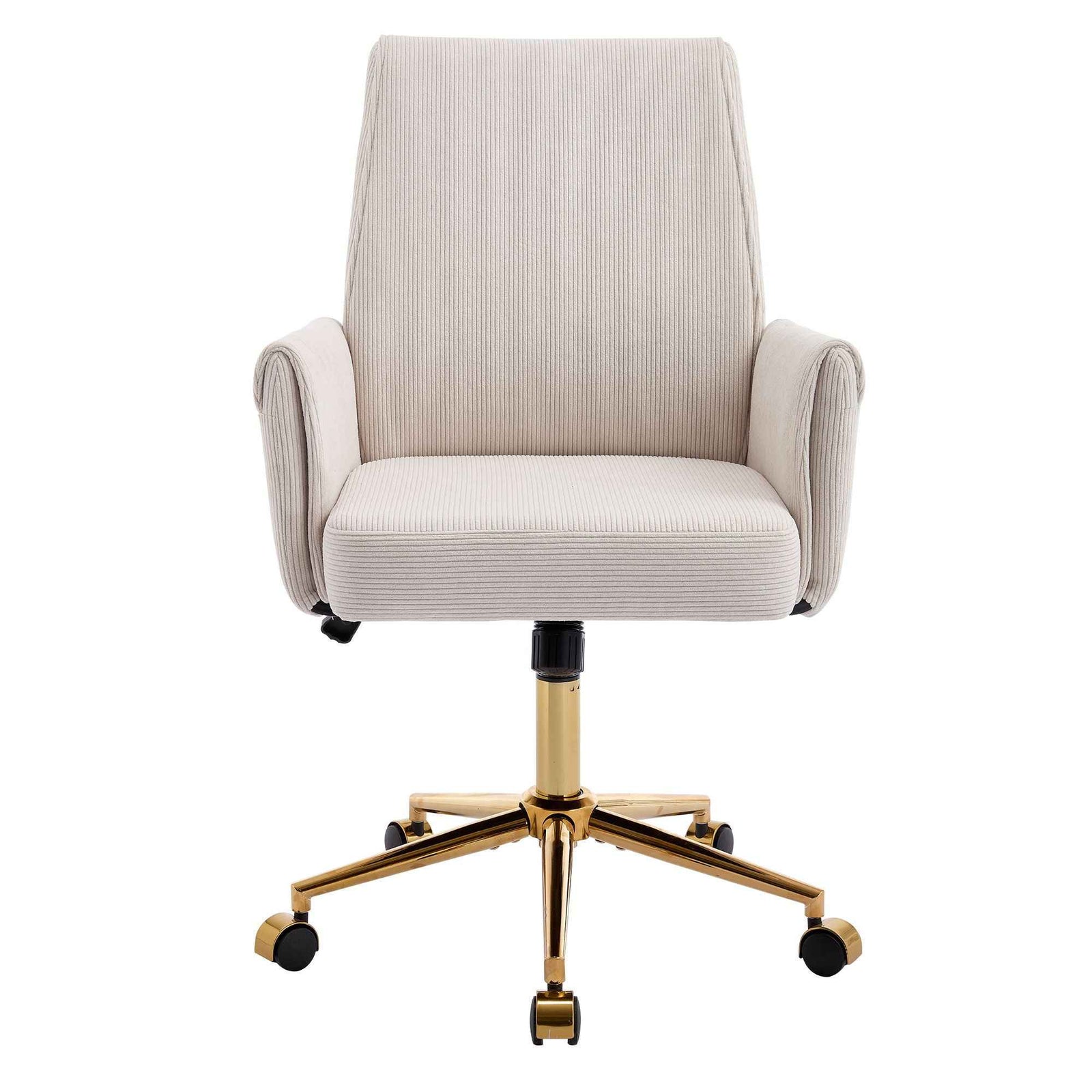 Ergonomic Mid-Back Office Chair With Gold Base