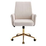 Ergonomic Mid-Back Office Chair With Gold Base