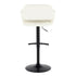 Margarite - Contemporary Adjustable Barstool With Swivel With Rounded T Footrest (Set of 2)