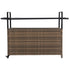Outdoor Wicker Bar Cart with Glass Top and Wheels