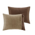 7 Piece Faux Suede Comforter Set Brown Queen