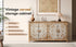 60" Wood Accent Cabinet with 4 Doors Brown and Antique White