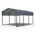 10 X 15 Ft Carport, Outdoor Carport, Heavy Duty Carport Canopy With Galvanized Steel Roof And Frame, Metal Carport Large Garage For Driveway Car, Truck - Charcoal