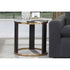 Round End Table For Living Room - Gold / Brown