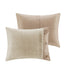 7 Piece Faux Suede Comforter Set Tan King