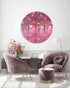 Dark Fields Flowers Printed Mirror Acrylic Circles