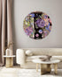 Dark Flowers Printed Mirror Acrylic Circles