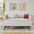 Upholstered Daybed With Trundle With Vertical Stripes