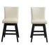 Upholstered Swivel Bar Stools High Back (Set of 2) - Cream White