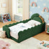 Cute Dinosaur Shaped Bed With Safety Guardrail, Toddler Frame