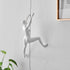 Climbing Couple Set of Two Wall Sculptures // Matte White and Chrome