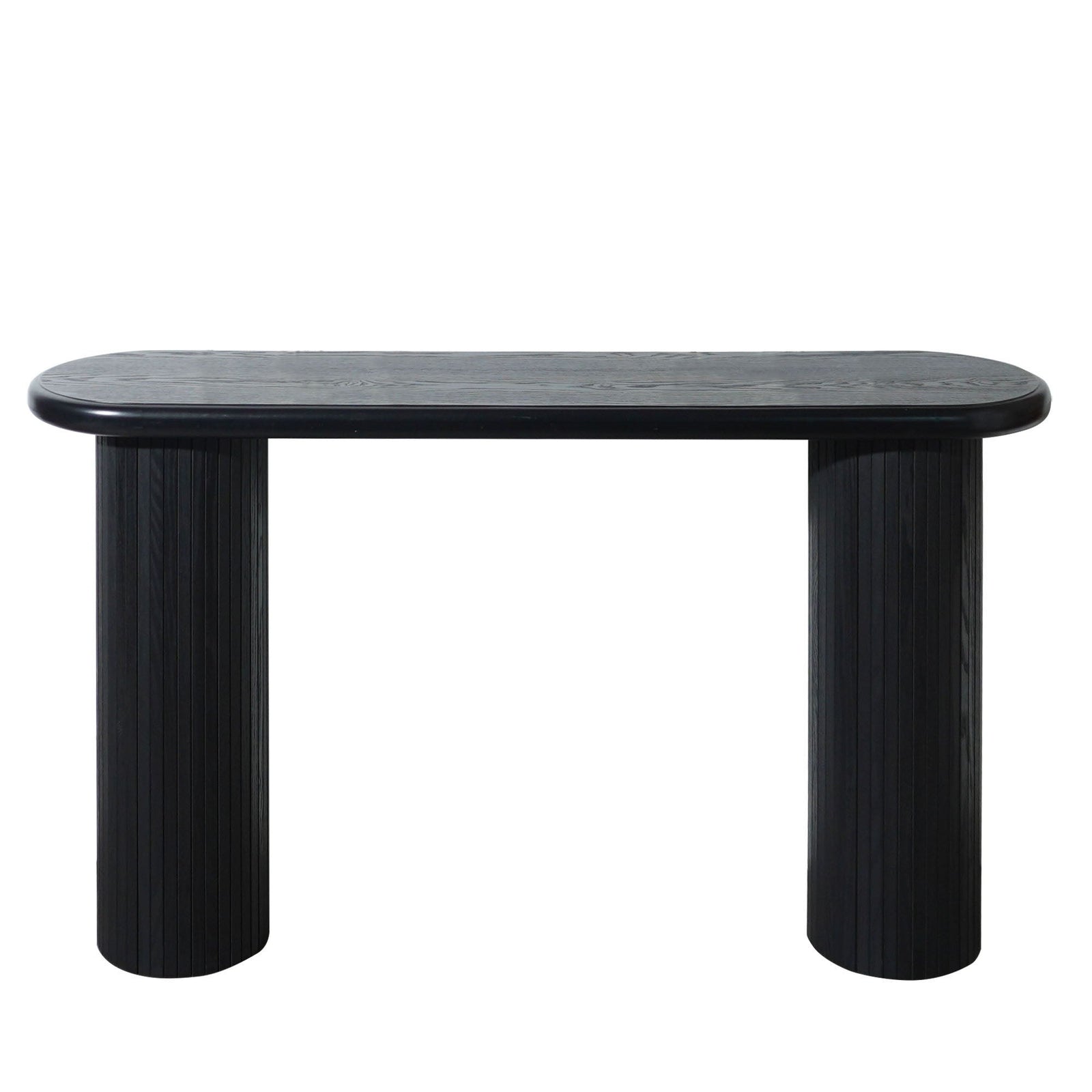 Fluted Cylinder Console Table - Black