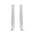 14K White Gold 5.00 Cttw Lab Grown Diamond Inside Out Hoop Earrings (F-G Color, VS1-VS2 Clarity)